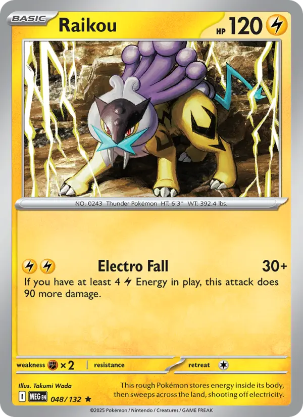 Raikou Rare rarity Mega Evolution Pokémon card price — $0.25