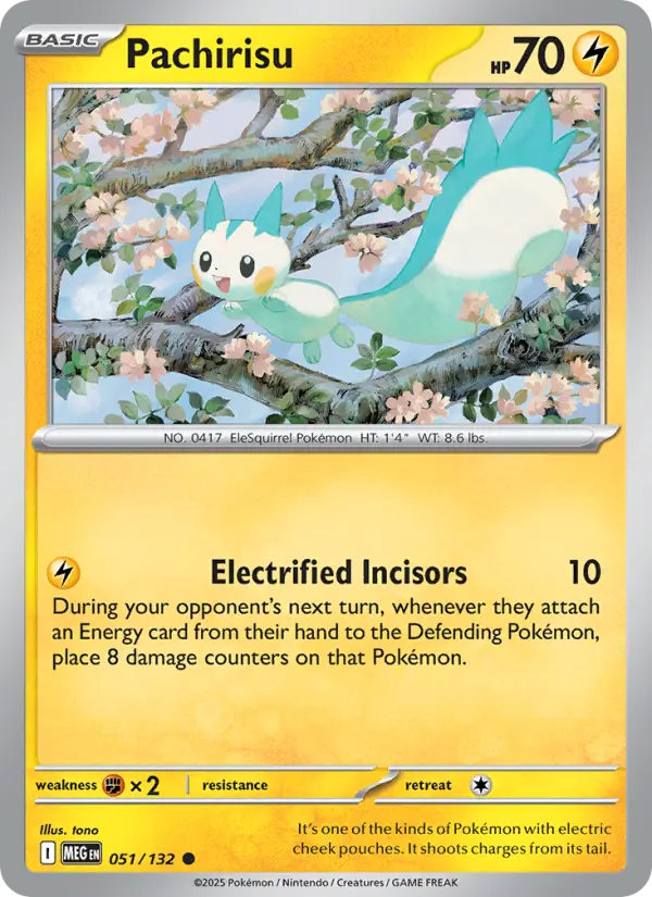 Pachirisu Common rarity Mega Evolution Pokémon card price — $0.22