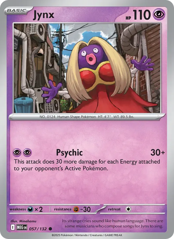 Jynx Common rarity Mega Evolution Pokémon card price — $0.17