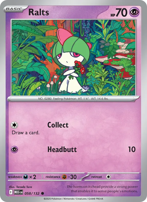 Ralts Common rarity Mega Evolution Pokémon card price — $0.30