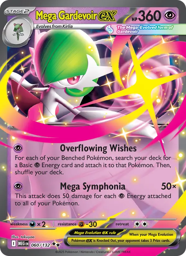 Mega Gardevoir ex Ultra Rare rarity Mega Evolution Pokémon card price — $0.62