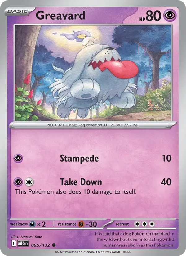 Greavard Common rarity Mega Evolution Pokémon card price — $0.24