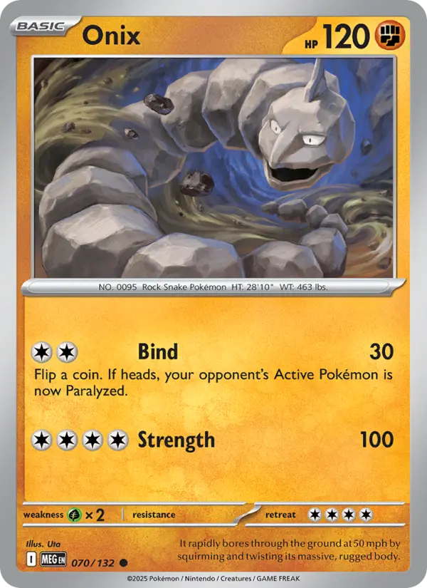Onix Common rarity Mega Evolution Pokémon card price — $0.22