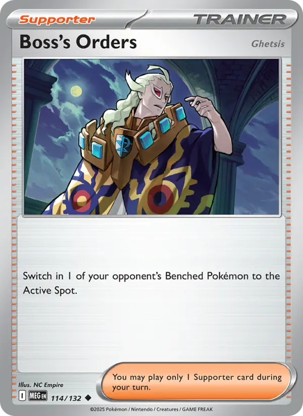 Boss's Orders Uncommon rarity Mega Evolution Pokémon card price — $0.35