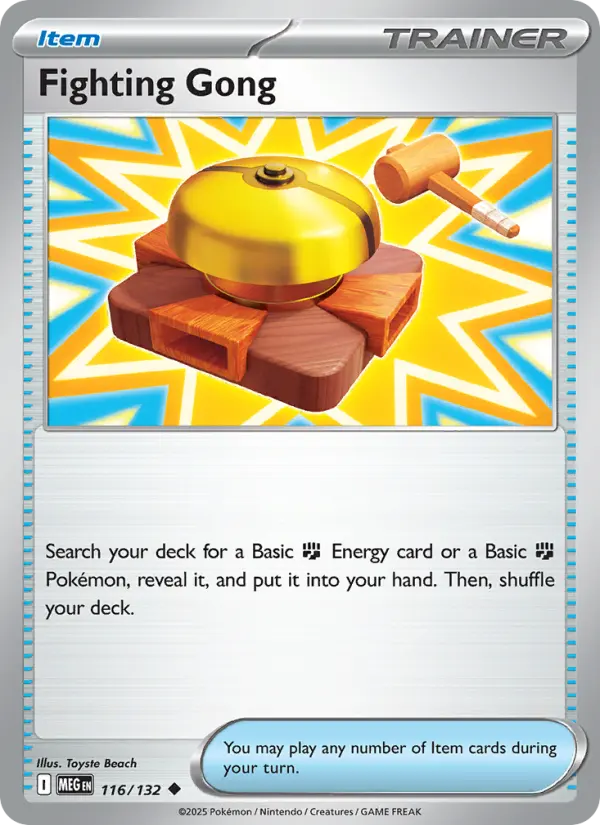 Fighting Gong Uncommon rarity Mega Evolution Pokémon card price — $0.27