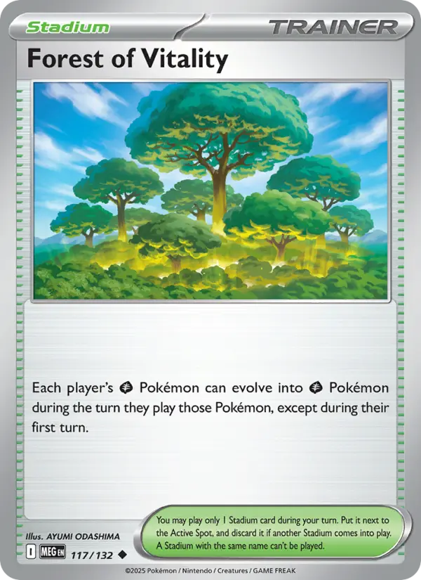 Forest of Vitality Uncommon rarity Mega Evolution Pokémon card price — $0.38