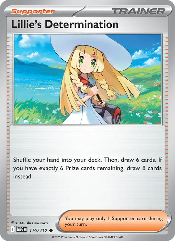 Lillie's Determination Uncommon rarity Mega Evolution Pokémon card price — $0.77