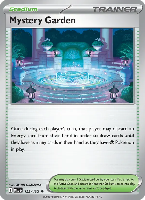 Mystery Garden Uncommon rarity Mega Evolution Pokémon card price — $0.19