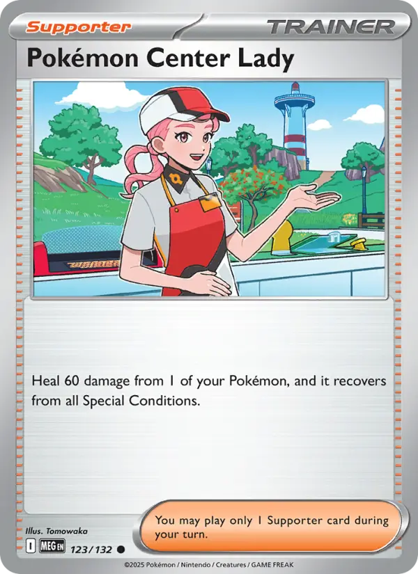 Pokémon Center Lady Common rarity Mega Evolution Pokémon card price — $0.26