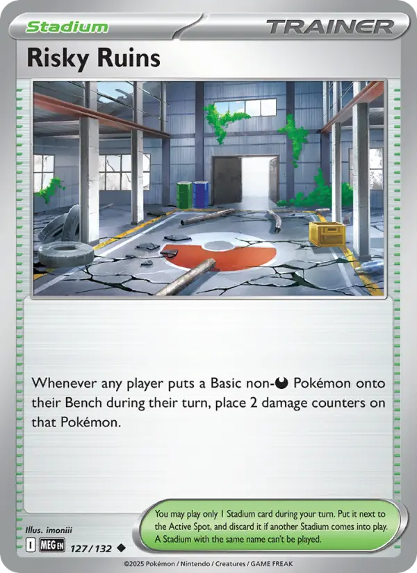 Risky Ruins Uncommon rarity Mega Evolution Pokémon card price — $0.29