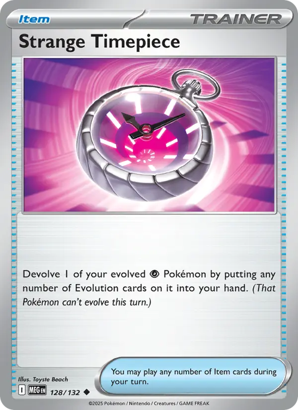 Strange Timepiece Uncommon rarity Mega Evolution Pokémon card price — $0.18