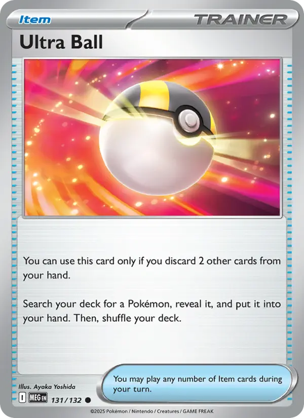 Ultra Ball Common rarity Mega Evolution Pokémon card price — $0.38