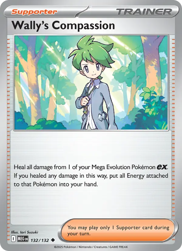 Wally's Compassion Uncommon rarity Mega Evolution Pokémon card price — $0.31