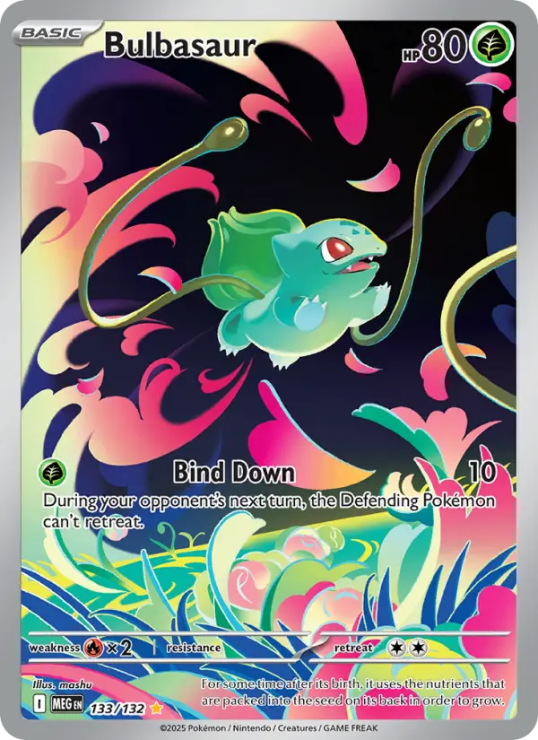 Bulbasaur Secret Rare rarity Mega Evolution Pokémon card price — $20.08