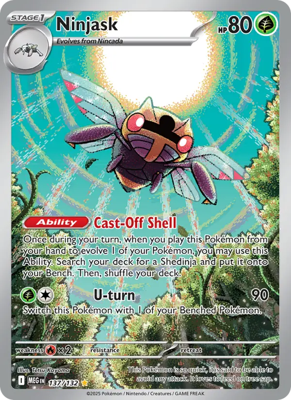 Ninjask Secret Rare rarity Mega Evolution Pokémon card price — $4.00