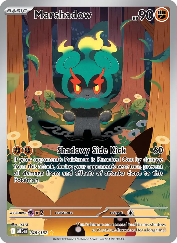 Marshadow Secret Rare rarity Mega Evolution Pokémon card price — $15.64