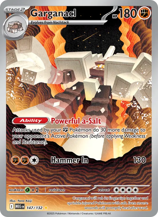 Garganacl Secret Rare rarity Mega Evolution Pokémon card price — $1.49