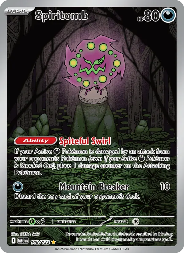 Spiritomb Secret Rare rarity Mega Evolution Pokémon card price — $2.48