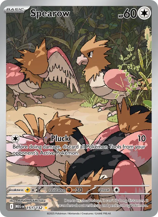 Spearow Secret Rare rarity Mega Evolution Pokémon card price — $3.92