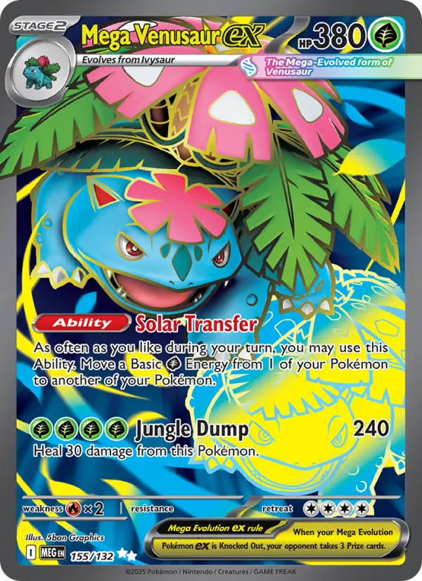 Mega Venusaur ex Secret Rare rarity Mega Evolution Pokémon card price — $12.78