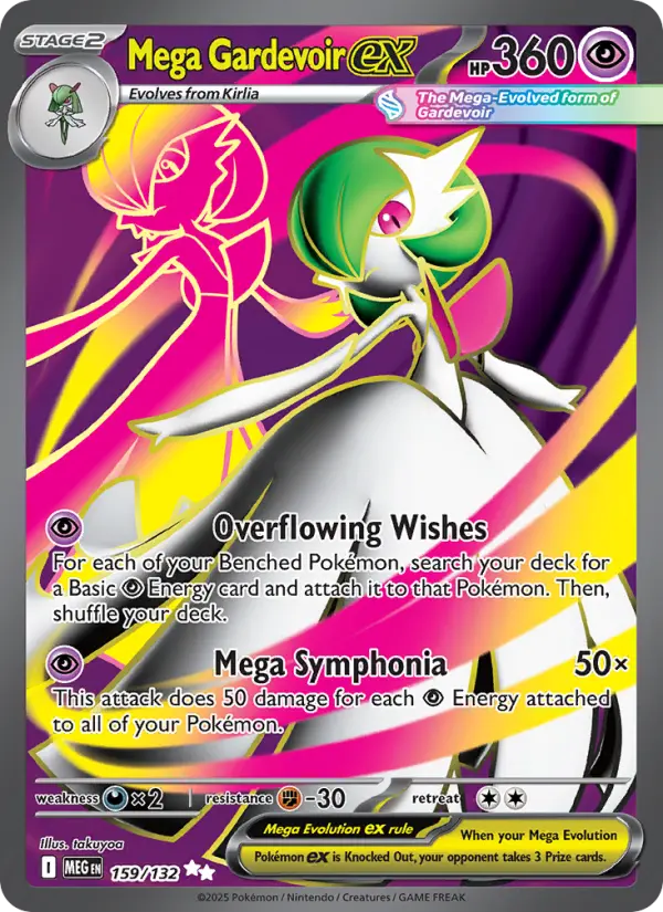 Mega Gardevoir ex Secret Rare rarity Mega Evolution Pokémon card price — $4.43