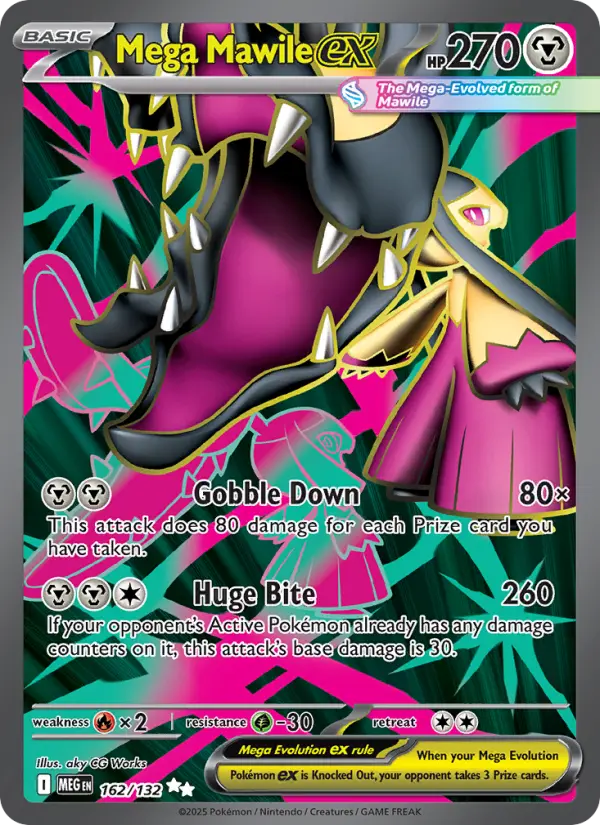 Mega Mawile ex Secret Rare rarity Mega Evolution Pokémon card price — $2.22