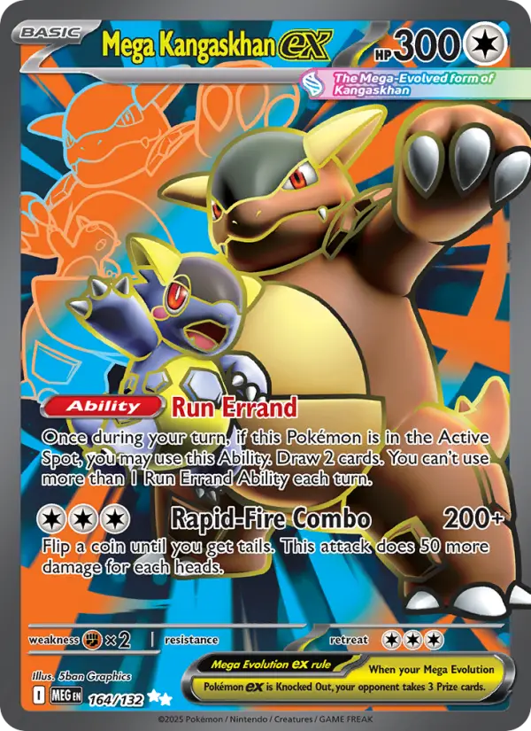 Mega Kangaskhan ex Secret Rare rarity Mega Evolution Pokémon card price — $4.79