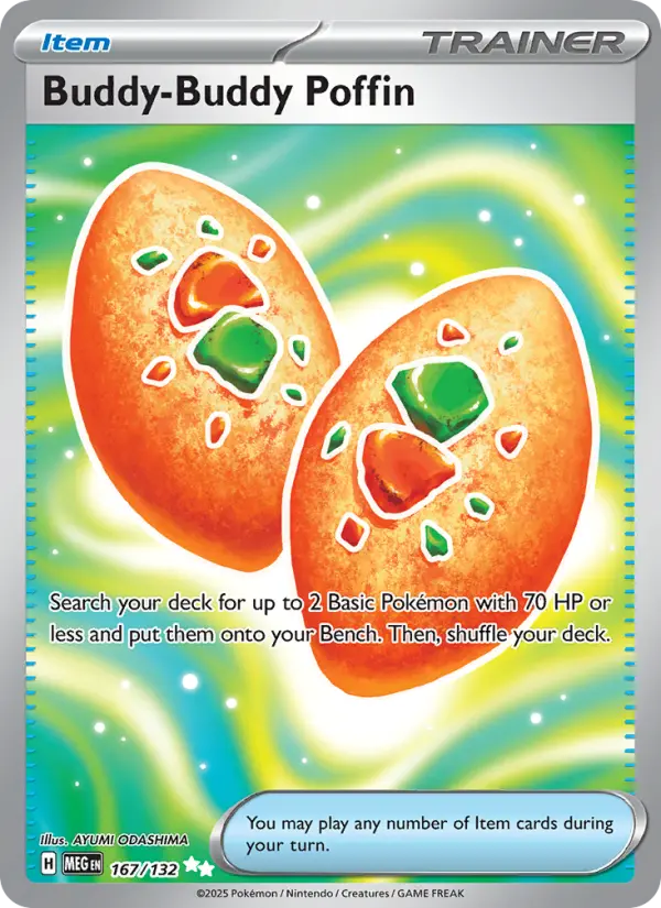 Buddy-Buddy Poffin Secret Rare rarity Mega Evolution Pokémon card price — $5.61