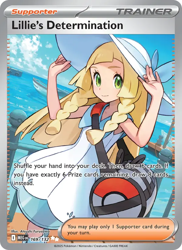 Lillie's Determination Secret Rare rarity Mega Evolution Pokémon card price — $21.01