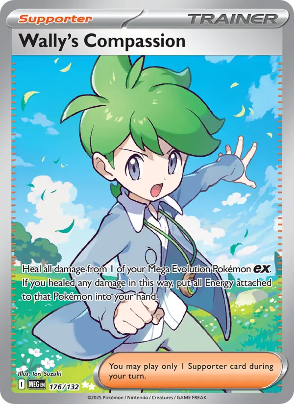 Wally's Compassion Secret Rare rarity Mega Evolution Pokémon card price — $2.74