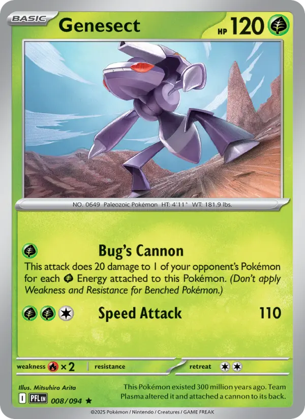 Genesect Rare rarity Phantasmal Flames Pokémon card price — $0.17