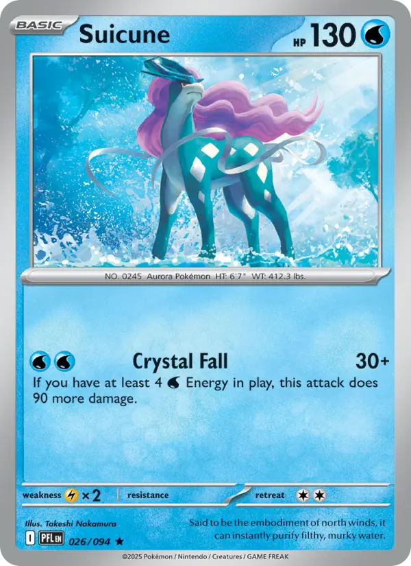 Suicune Rare rarity Phantasmal Flames Pokémon card price — $0.21