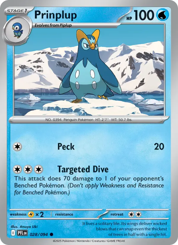 Prinplup Common rarity Phantasmal Flames Pokémon card price — $0.27