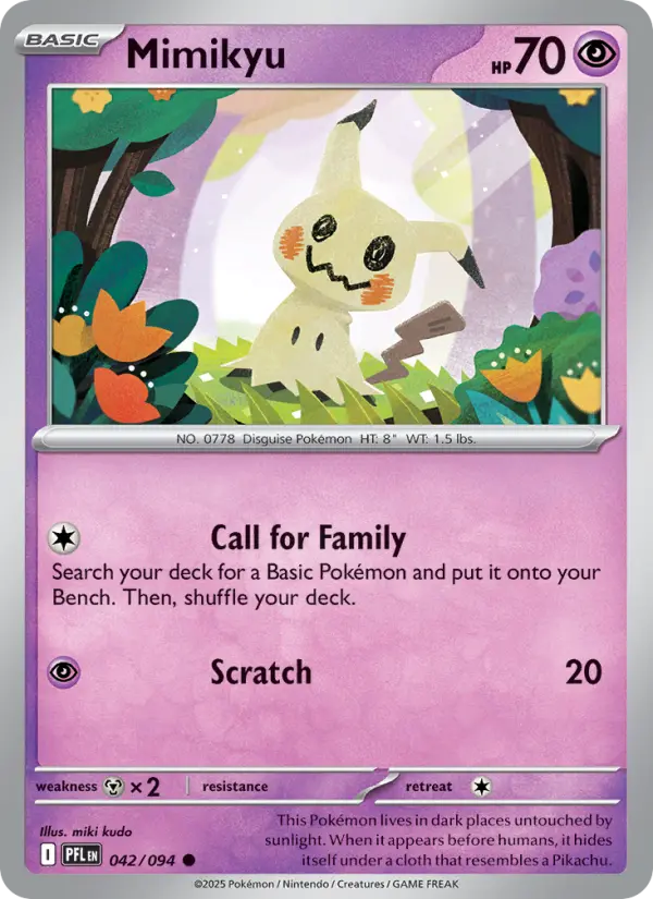Mimikyu Common rarity Phantasmal Flames Pokémon card price — $0.35