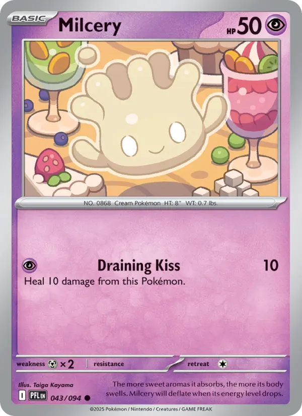 Milcery Common rarity Phantasmal Flames Pokémon card price — $0.25