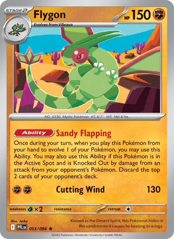 Flygon Rare rarity Phantasmal Flames Pokémon card price — $0.28