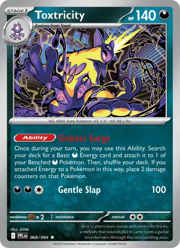 Toxtricity Rare rarity Phantasmal Flames Pokémon card price — $0.27