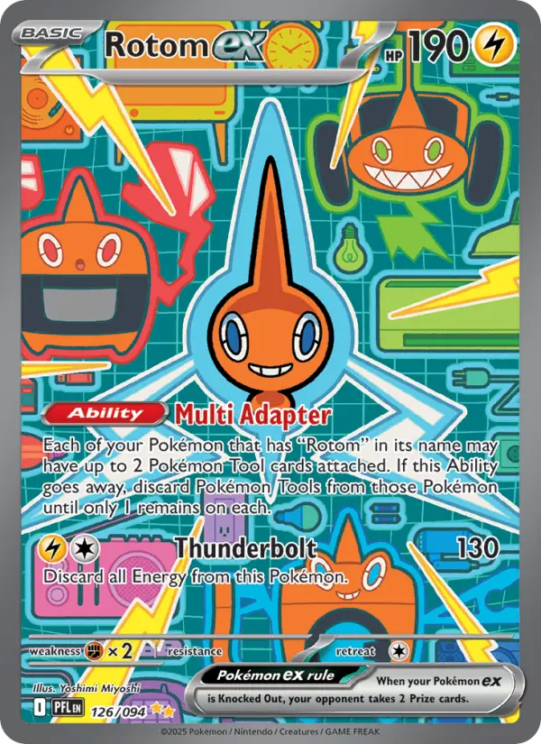 Rotom ex Secret Rare rarity Phantasmal Flames Pokémon card price — $19.52