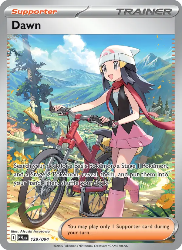 Dawn Secret Rare rarity Phantasmal Flames Pokémon card price — $24.07