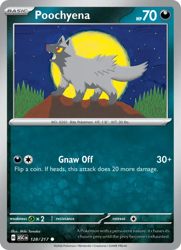 Poochyena Common rarity Ascended Heroes Pokémon card price — $0.14