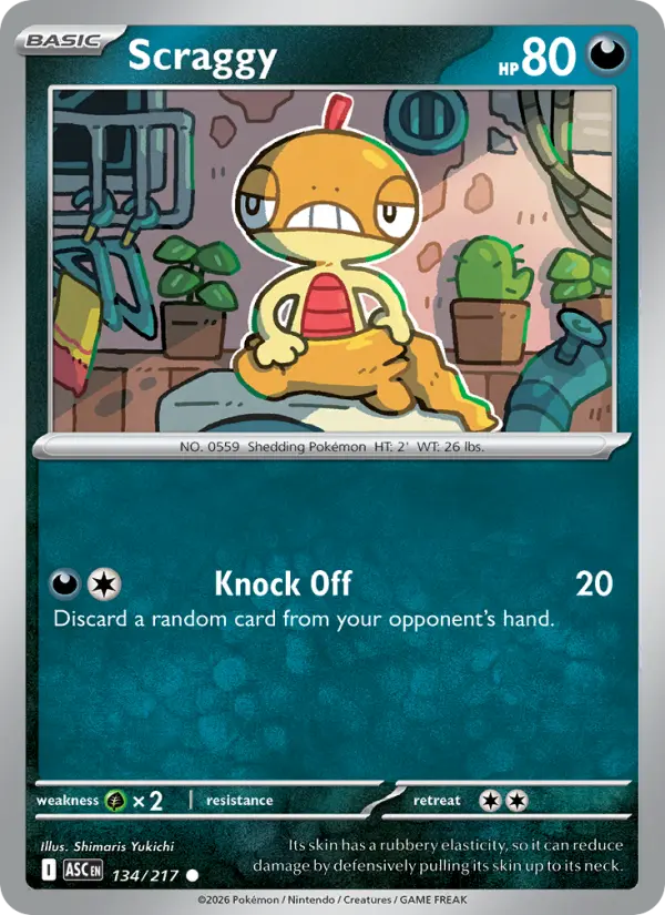 Scraggy Common rarity Ascended Heroes Pokémon card price — $0.17