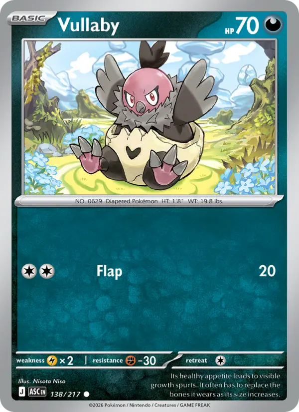 Vullaby Common rarity Ascended Heroes Pokémon card price — $0.09