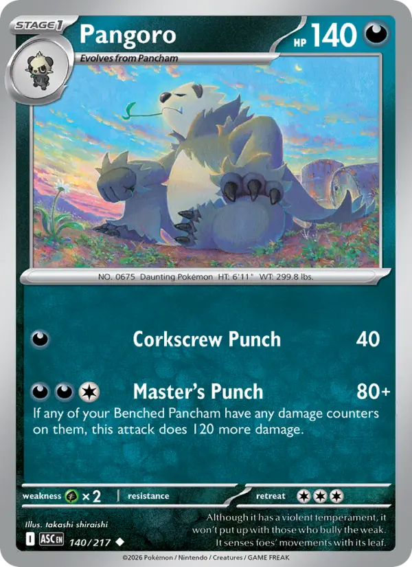 Pangoro Uncommon rarity Ascended Heroes Pokémon card price — $0.09