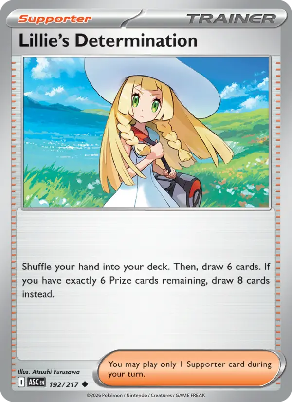 Lillie's Determination Uncommon rarity Ascended Heroes Pokémon card price — $1.08