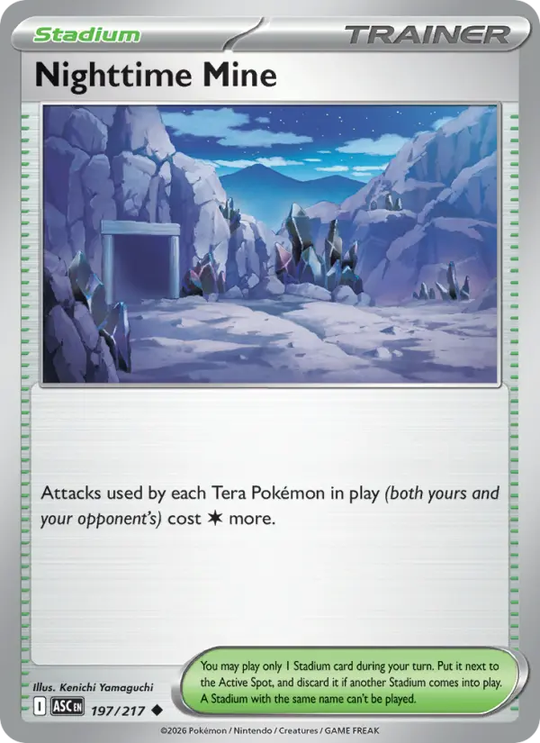 Nighttime Mine Uncommon rarity Ascended Heroes Pokémon card price — $0.35