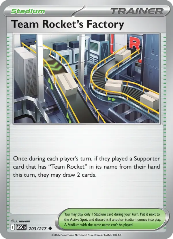 Team Rocket's Factory Uncommon rarity Ascended Heroes Pokémon card price — $0.47
