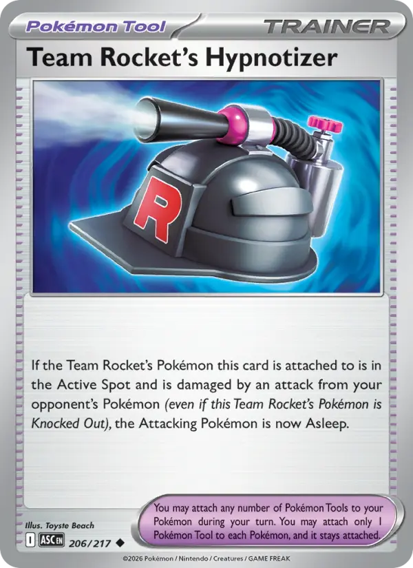 Team Rocket's Hypnotizer Uncommon rarity Ascended Heroes Pokémon card price — $0.57