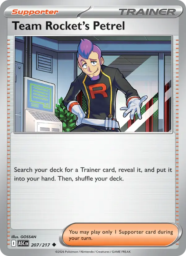 Team Rocket's Petrel Uncommon rarity Ascended Heroes Pokémon card price — $0.57