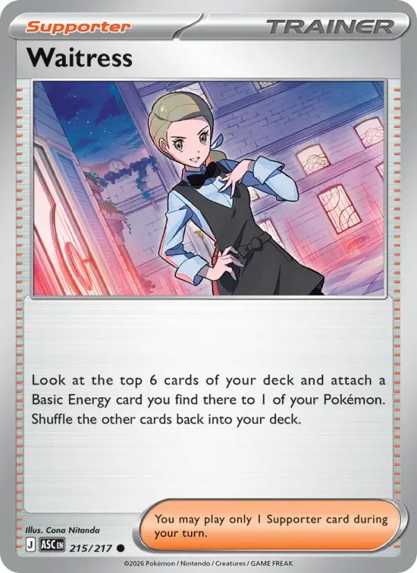 Waitress Common rarity Ascended Heroes Pokémon card price — $0.30