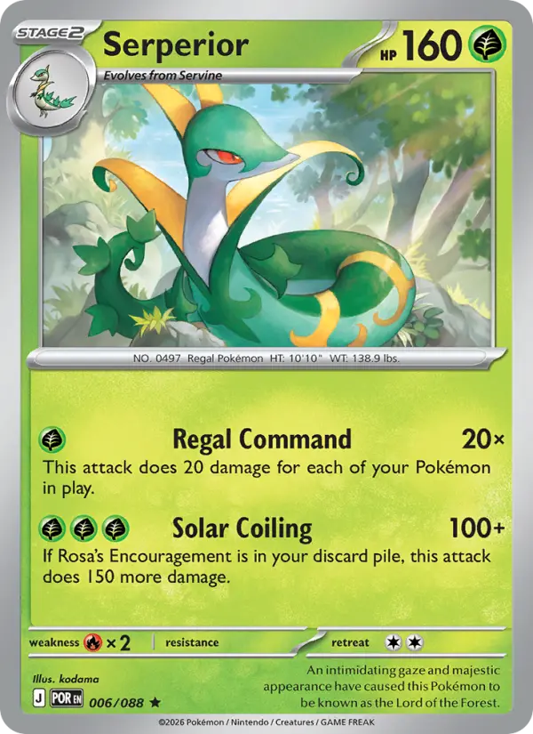 Serperior Rare rarity Perfect Order Pokémon card price — $0.24